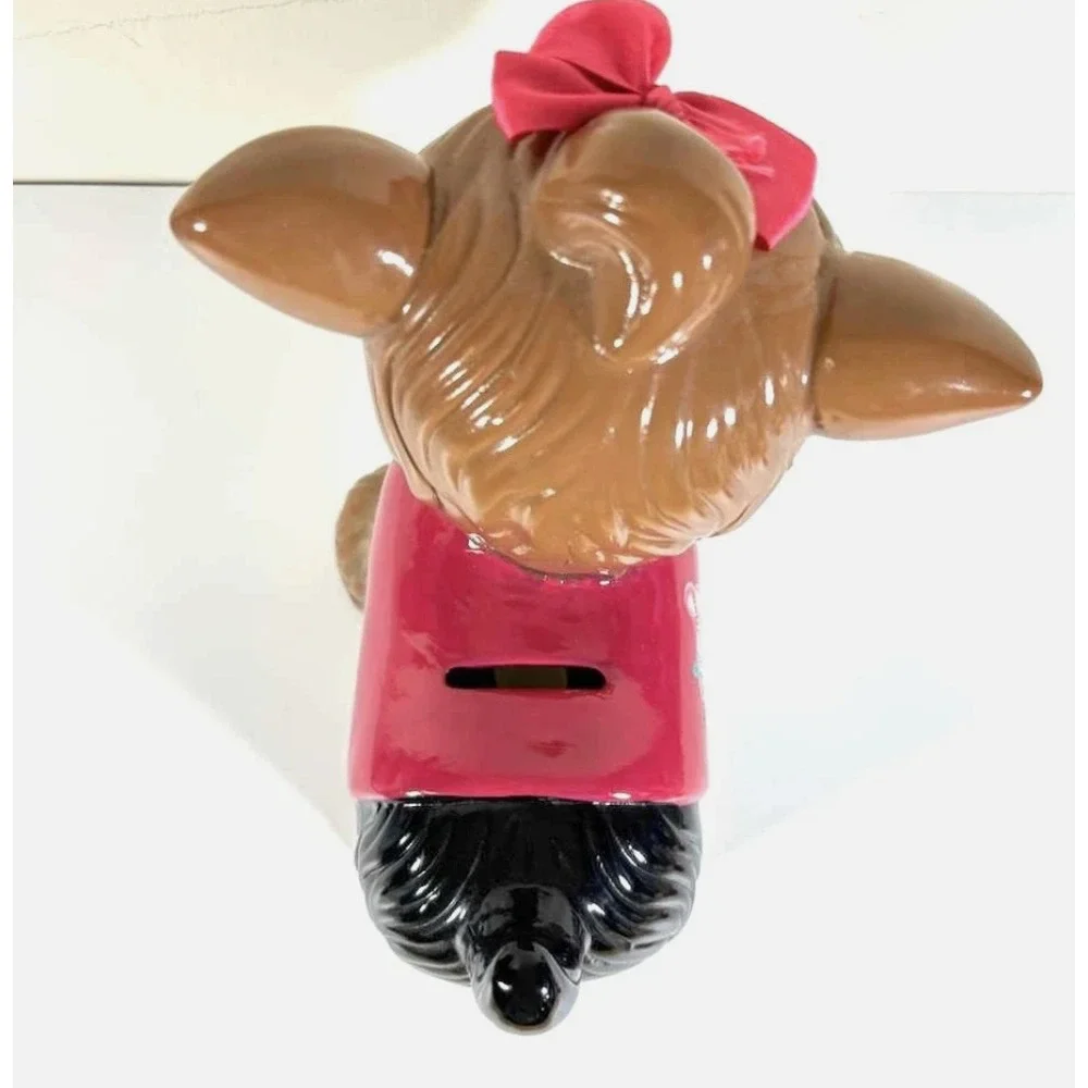 JoJo Siwa BOW-BOW Yorkie DOG Puppy Piggy Coin CERAMIC BANK 9